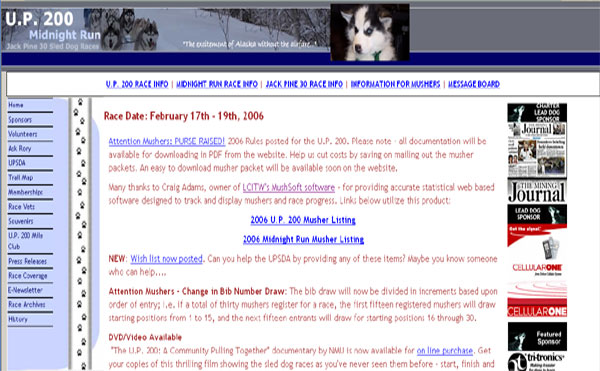 UP 200 Sled Dog Race